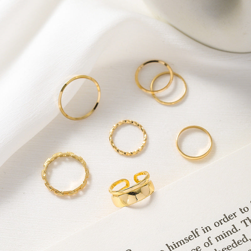 Seven-piece Ring Female Finger Ring Joint Index Finger Ring