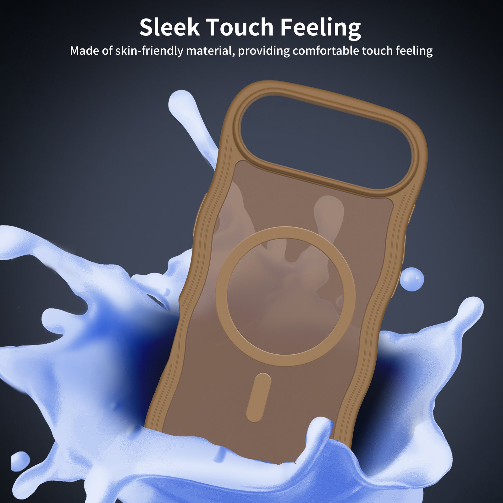 Wave Lines Skin Feeling Two-in-one Magnetic Suction Phone Case