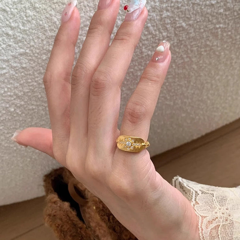 Ancient Faralis Hexagram Point Diamond Ring