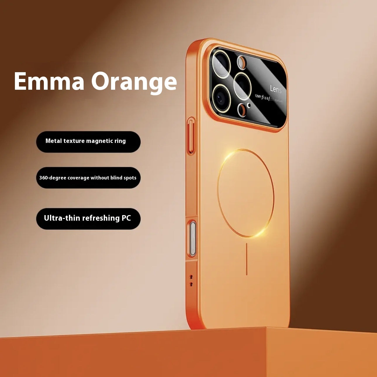 Large Window Frosted Fine Circle Magnetic Drop-resistant Phone Case