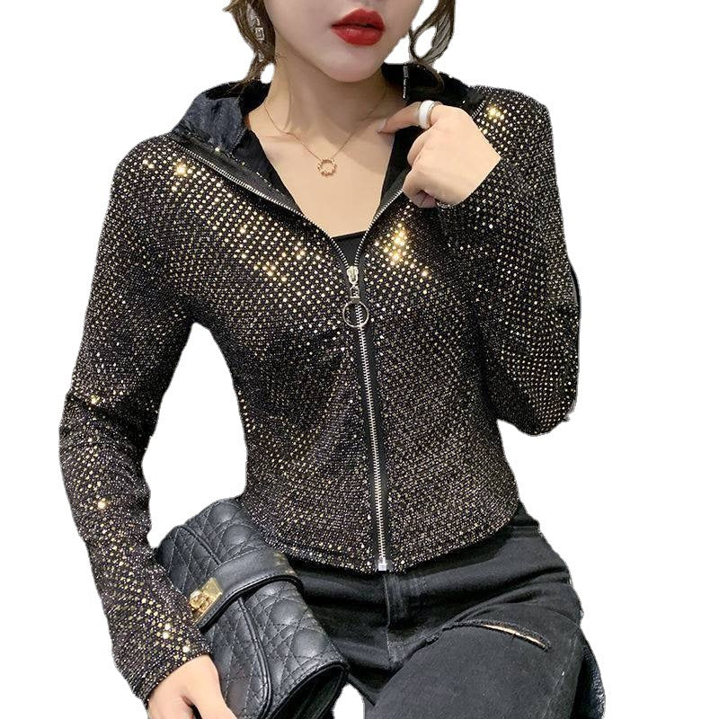 The Woman With The Short Coat Of Glitter