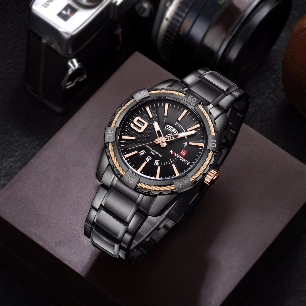 Waterproof quartz watch men&