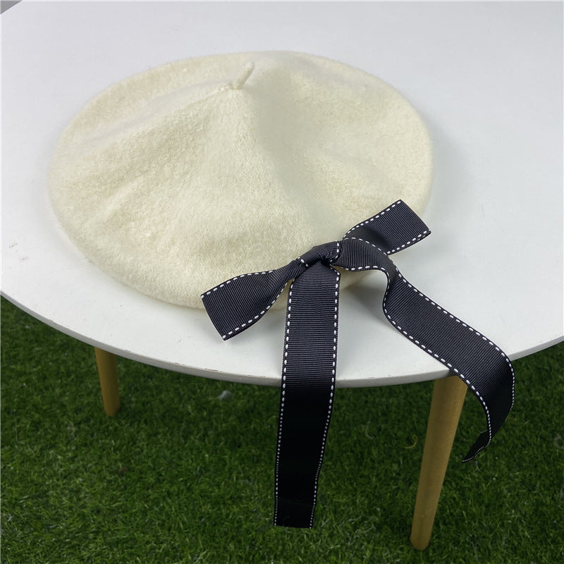 Ladies autumn and winter bud painter hat