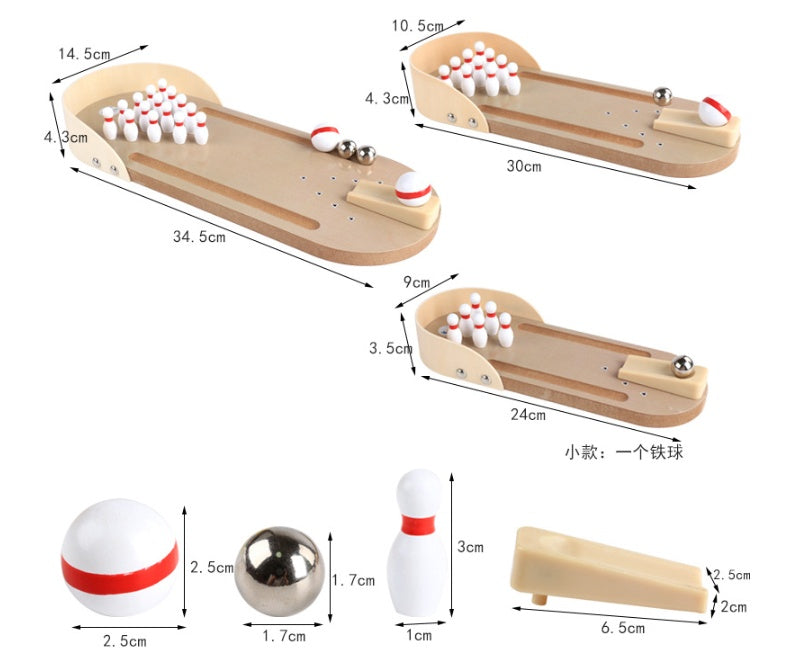 Wooden mini desktop bowling basketball game Parent-child interaction Child adult decompression toy