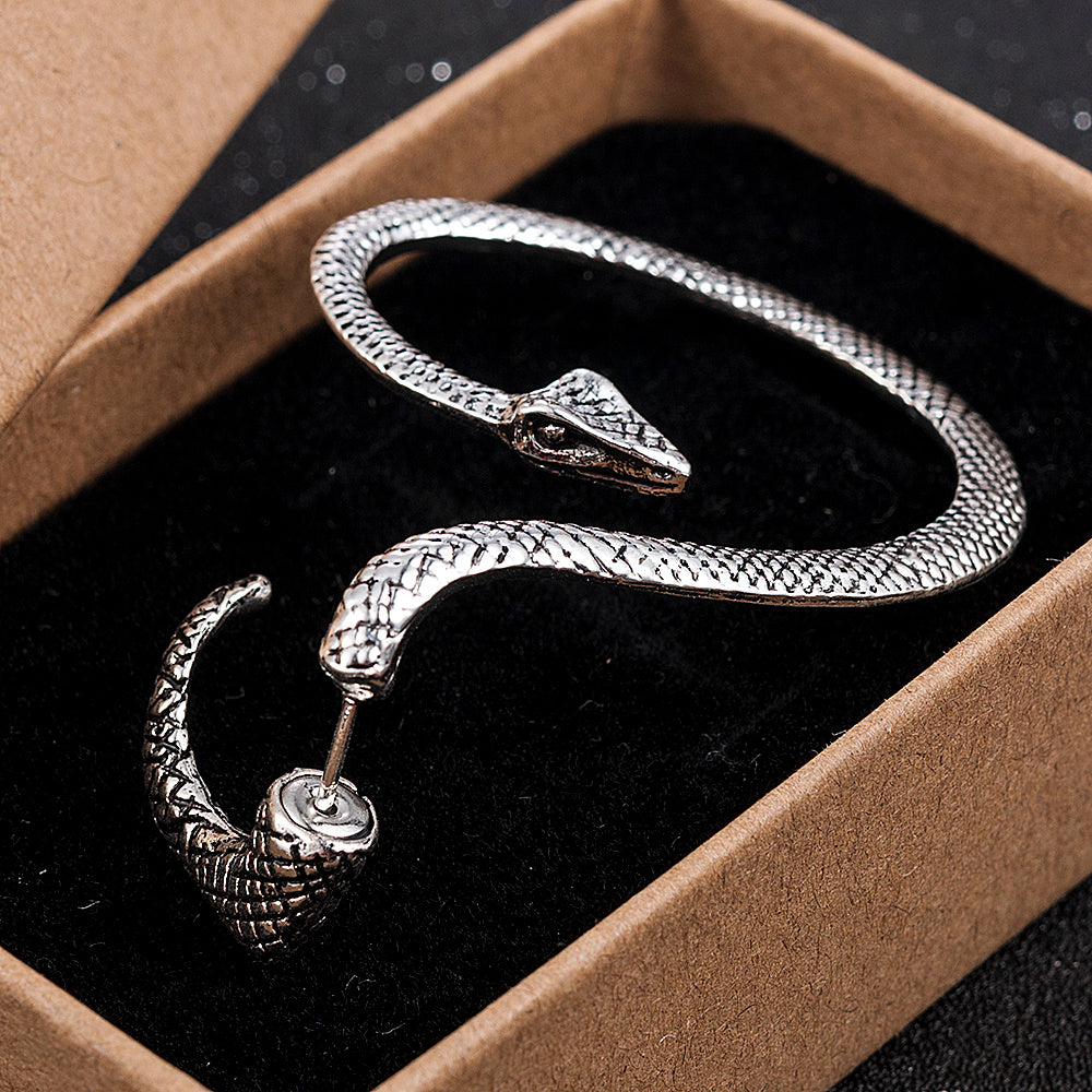 Retro Exaggerated Snake-shaped Winding Ear Clips