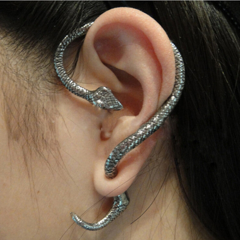 Retro Exaggerated Snake-shaped Winding Ear Clips