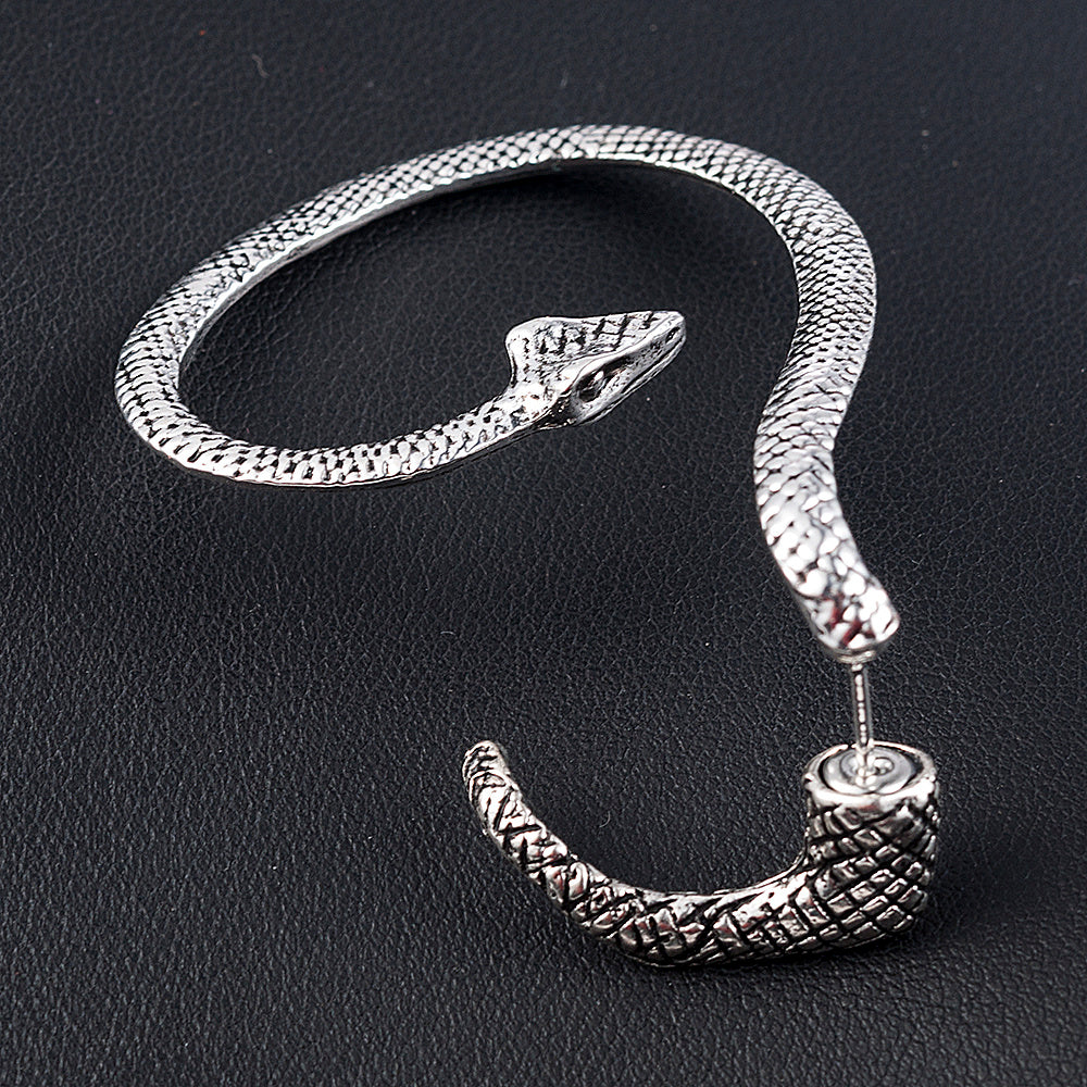 Retro Exaggerated Snake-shaped Winding Ear Clips