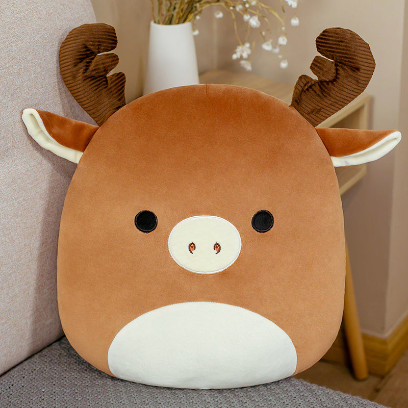 Cute Fat Fat Plush Toy Animal Doll Kawaii Deer Pig Soft Pillow Buddy Stuffed Cushion ValentineS Gift For Kids Girl
