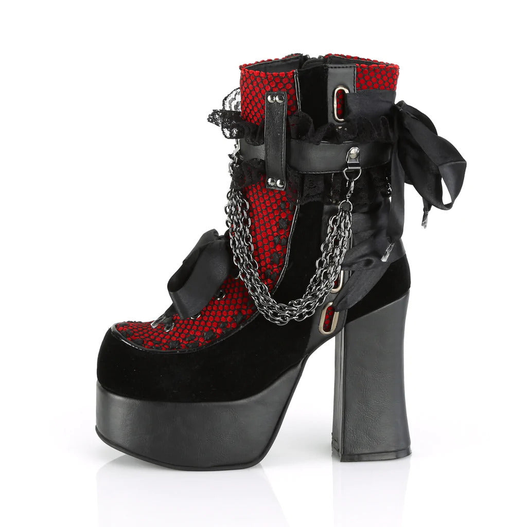 Gothic Retro Chunky Heel Platform Faux Leather Women&