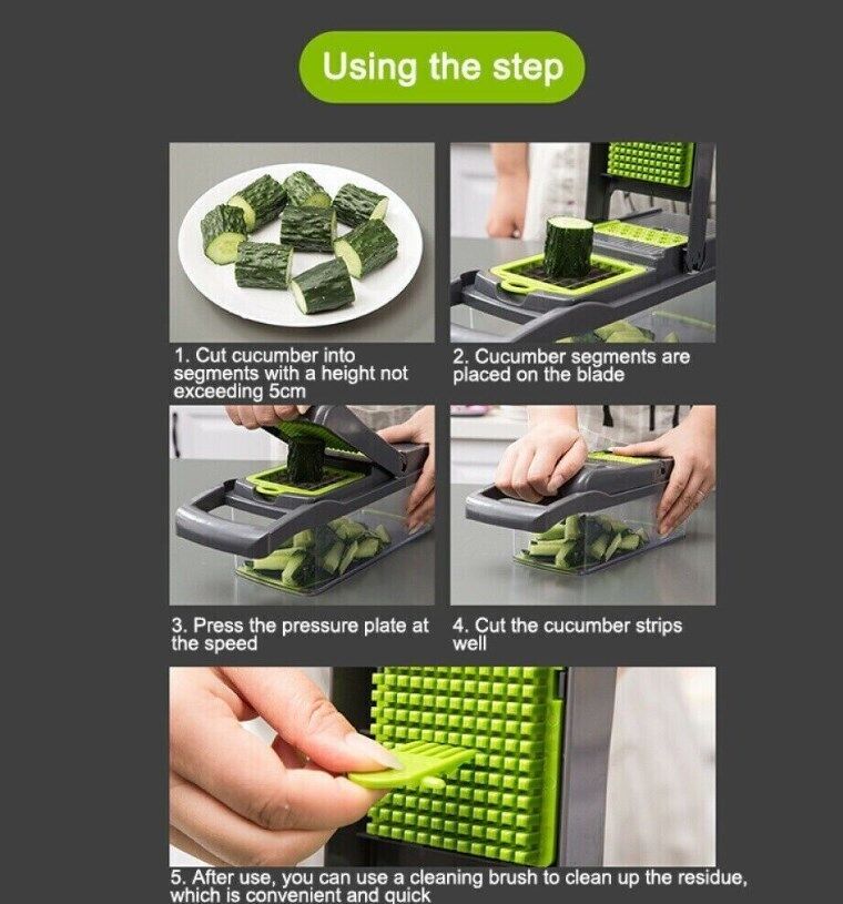 15 In 1 Vegetable Chopper, Salad Fruit Vegetable Food Chopper Slicer Peeler