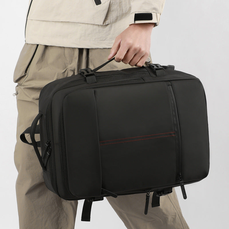 Multi-functional Boarding Solid Color Backpack Men&