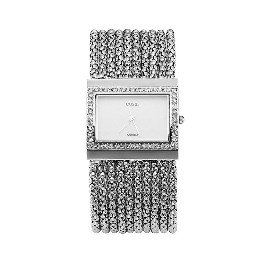 High Quality Square Large Dial Decorative Atmospheric Watch