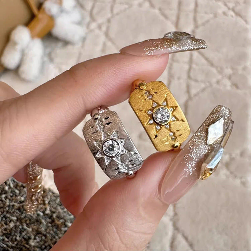 Ancient Faralis Hexagram Point Diamond Ring