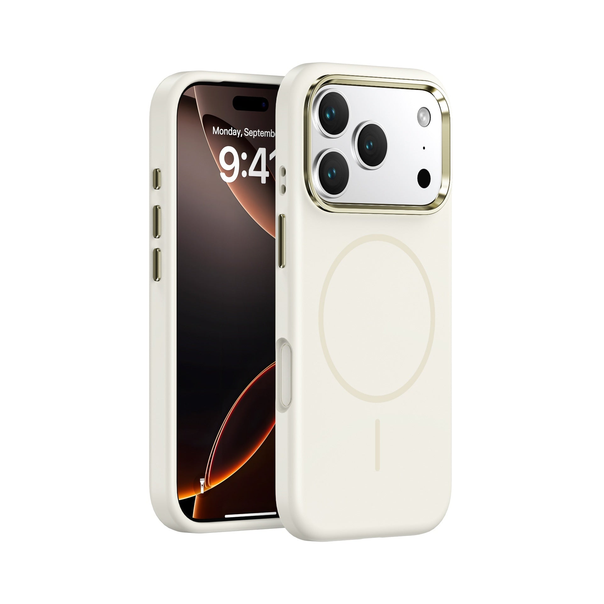 Metal Large Hole Magnetic Skin Feeling All-inclusive Phone Case