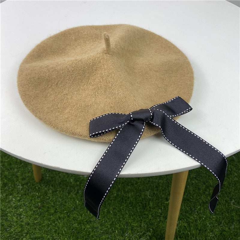 Ladies autumn and winter bud painter hat