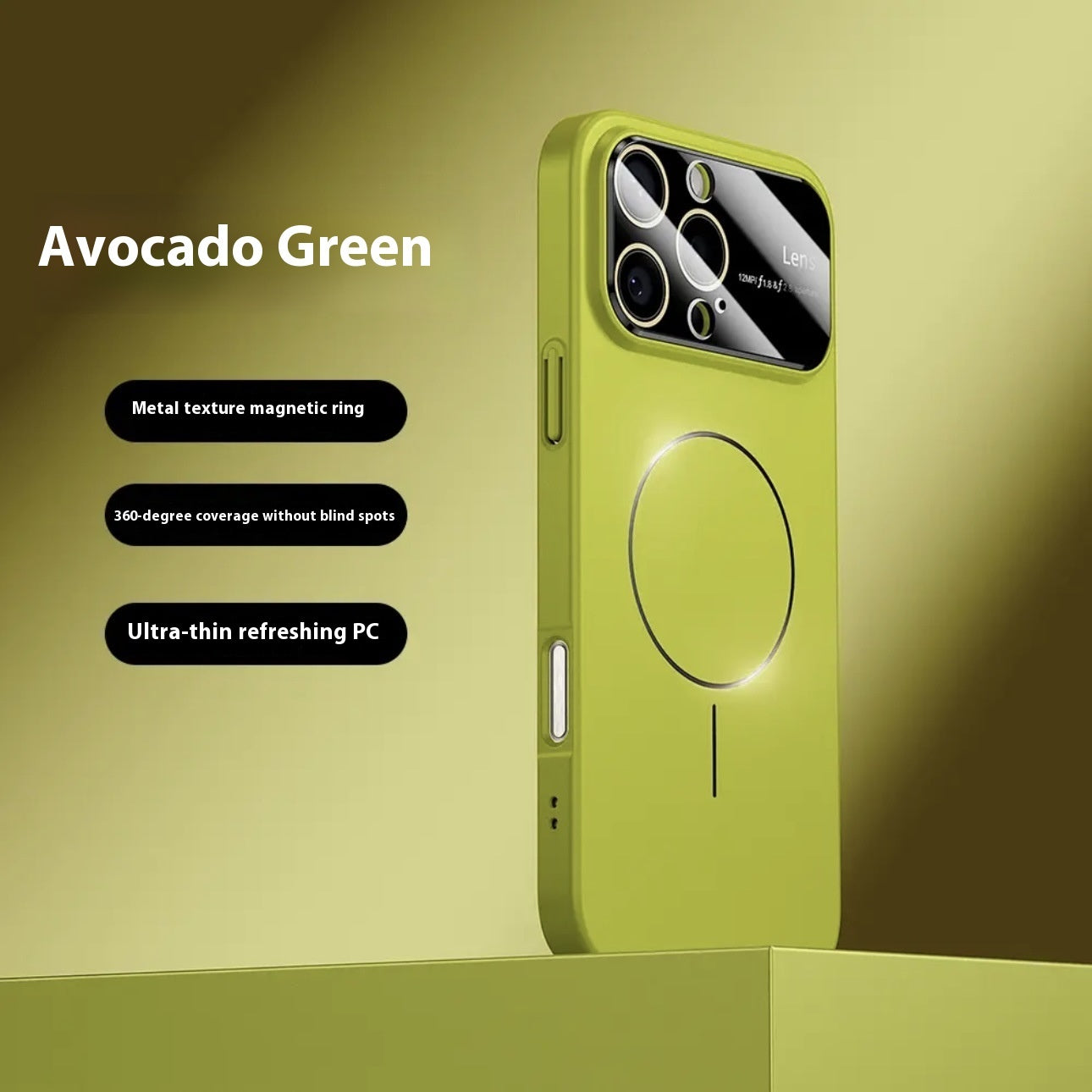 Large Window Frosted Fine Circle Magnetic Drop-resistant Phone Case