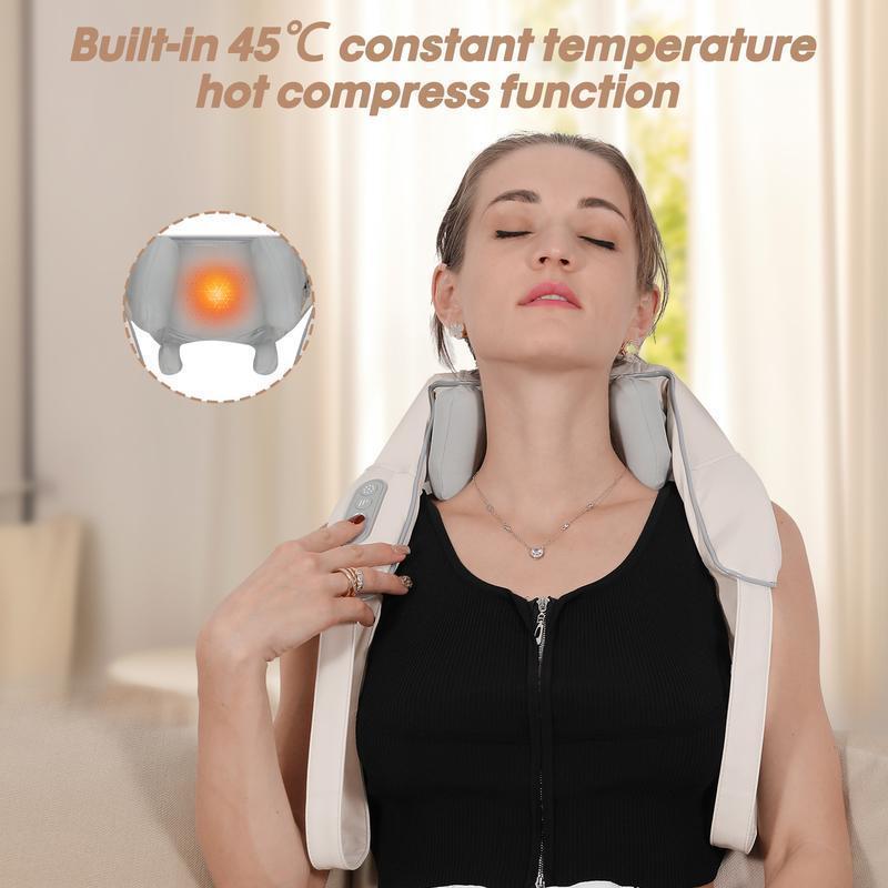 Rechargeable Shiatsu Neck Massager For Relieve Neck Pain And Relax Neck, Home And Car Holiday Gift