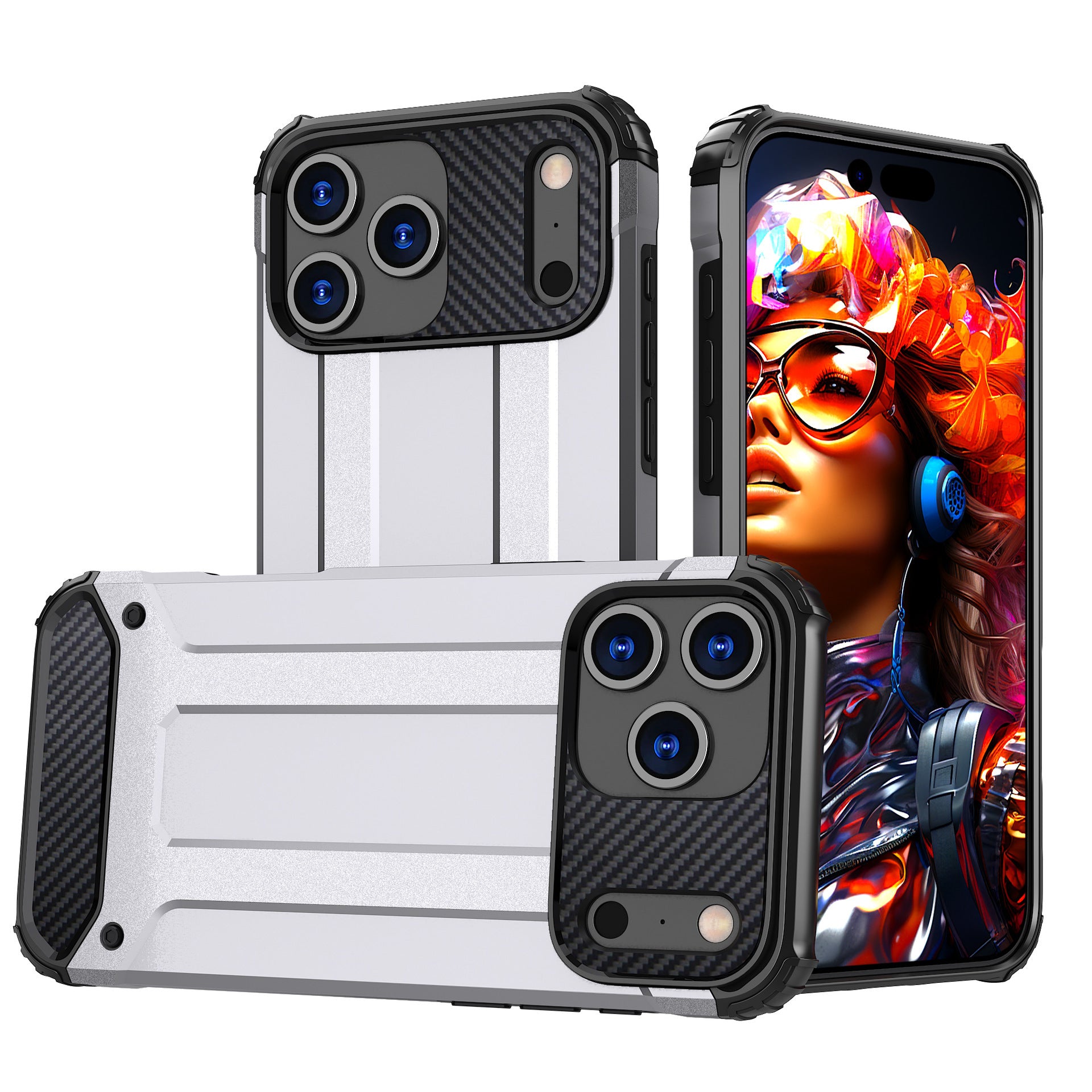 Phone Case Extraordinary Steel Armor Drop-resistant Drop-resistant Protective Cover