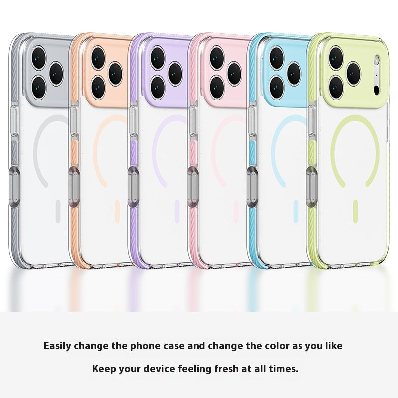 Three-in-one Drop-resistant Transparent Protective Case