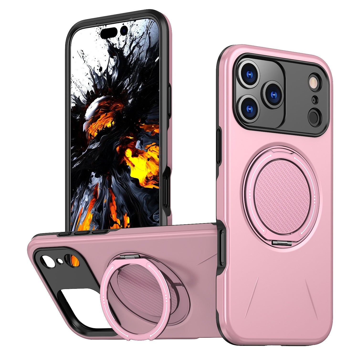 Suitable For 17Pro Phone Case Rotating Damping Magnetic Bracket Two-in-one