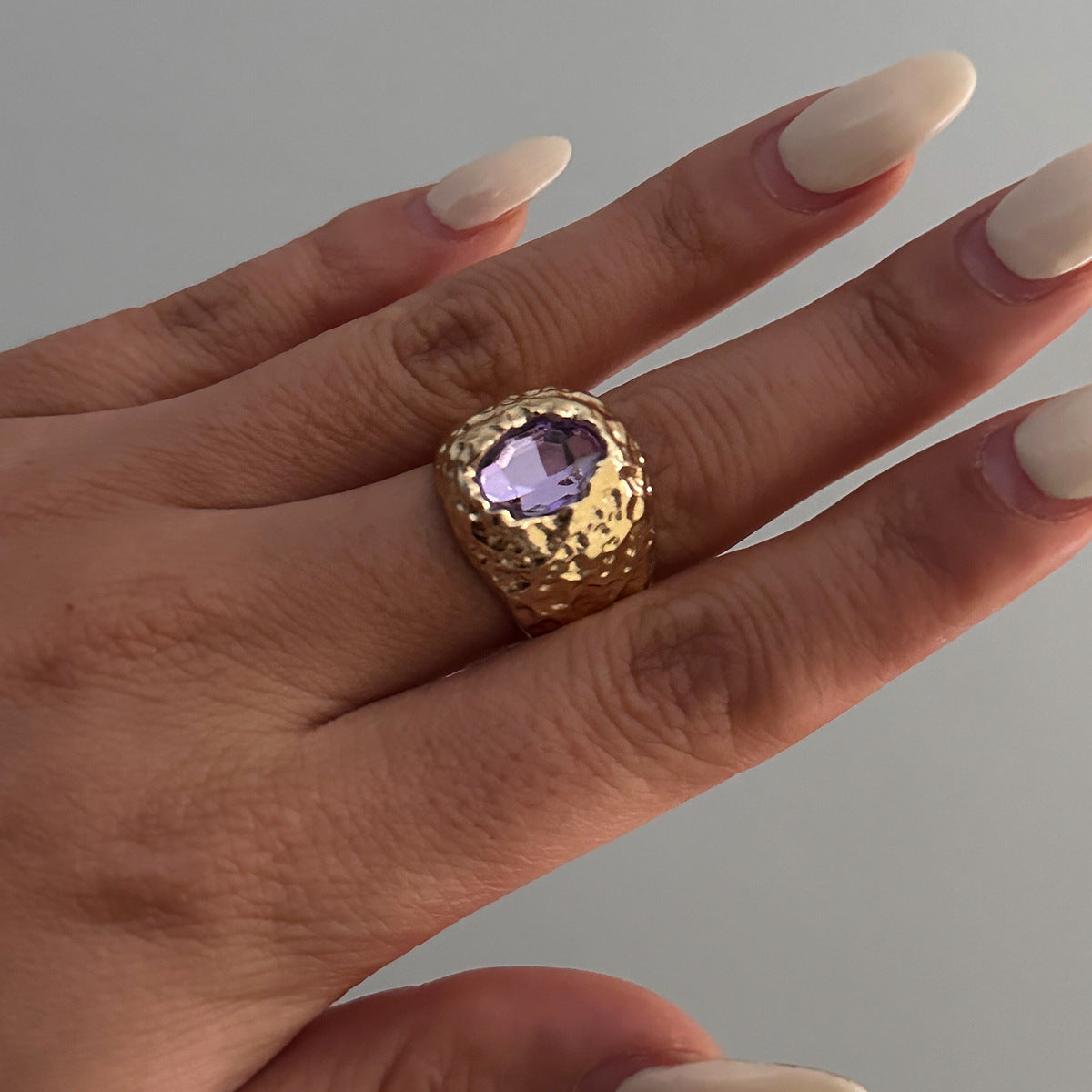 Geometric Diamond Diamond Ring Metal Ring
