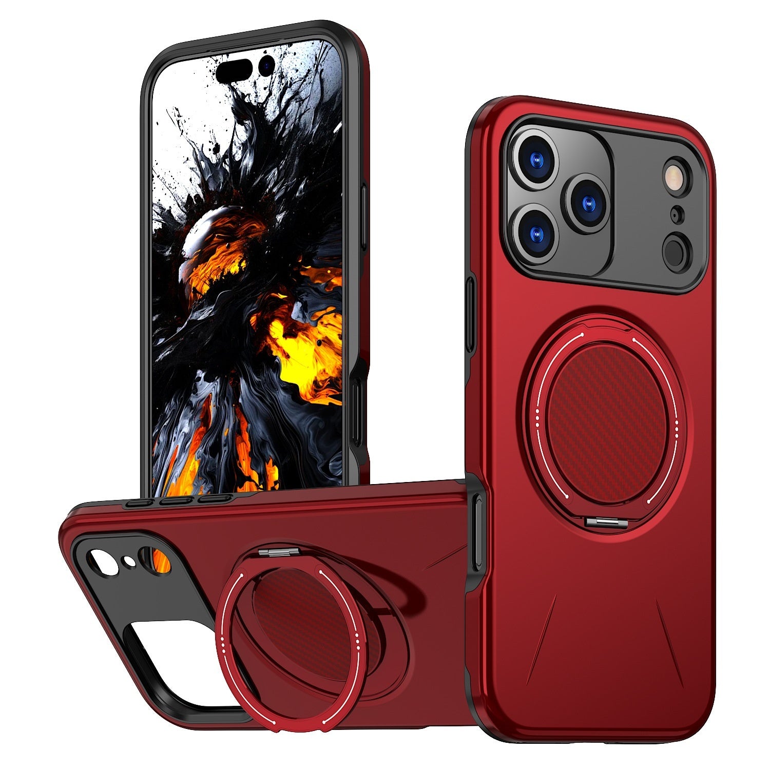 Suitable For 17Pro Phone Case Rotating Damping Magnetic Bracket Two-in-one