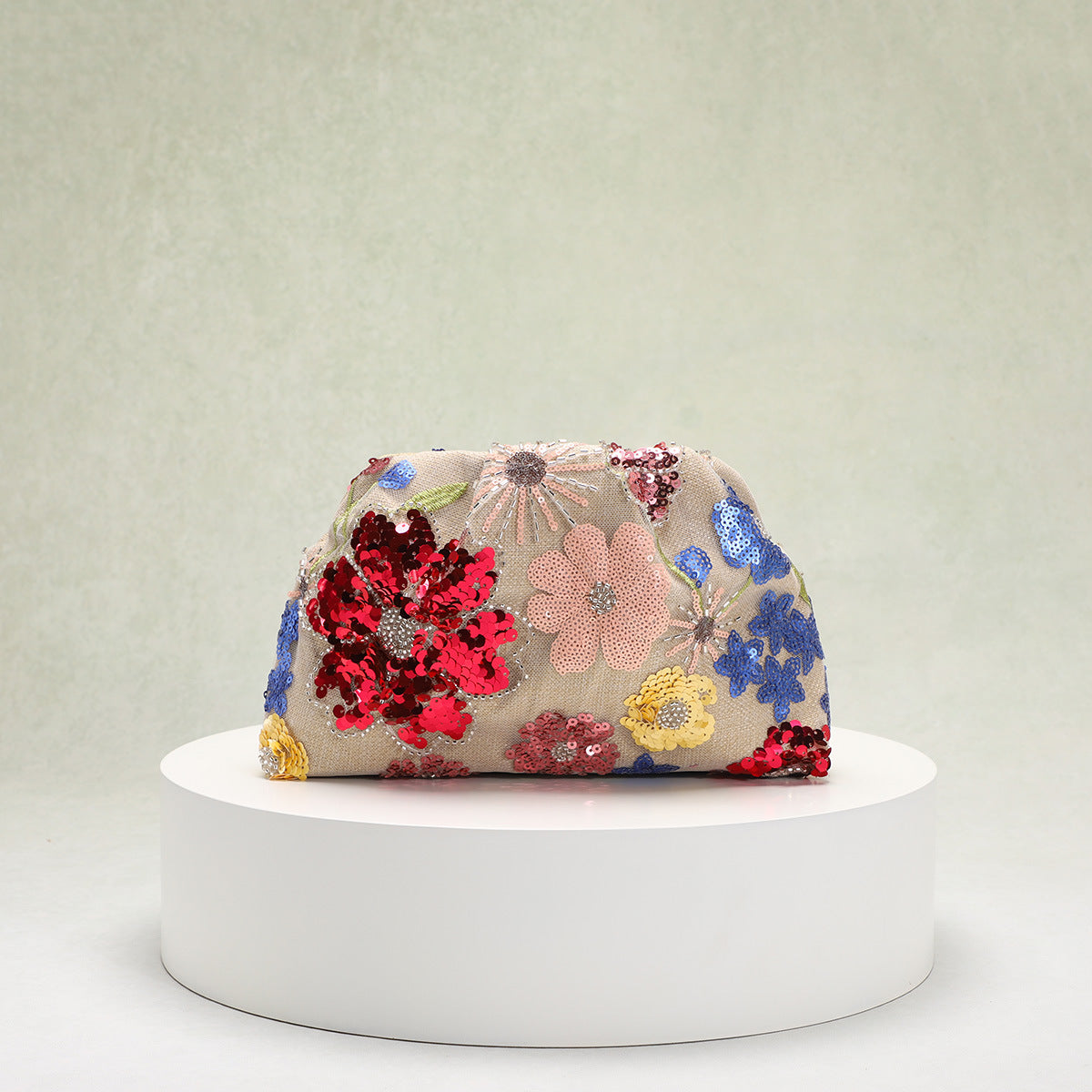 Luxury Bag With Intricate Craftsmanship Featuring A Wave And Ink-wash Painting Style