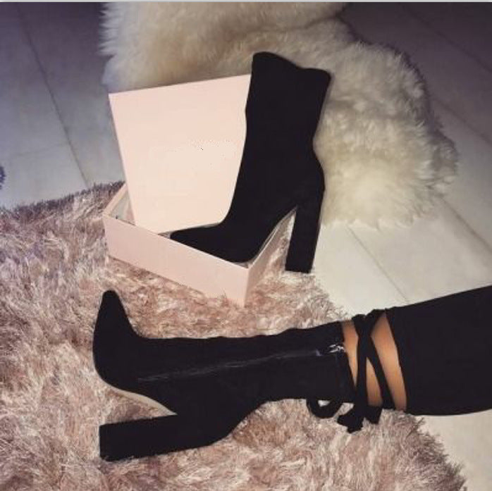 Nightclub Thick-heeled High-heeled Women&