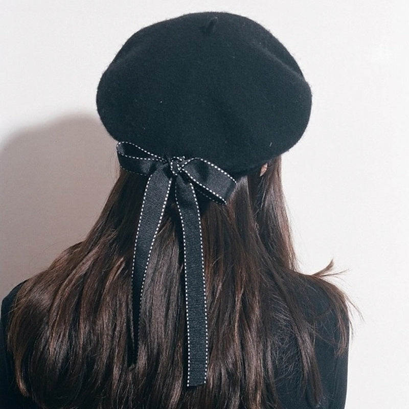 Ladies autumn and winter bud painter hat
