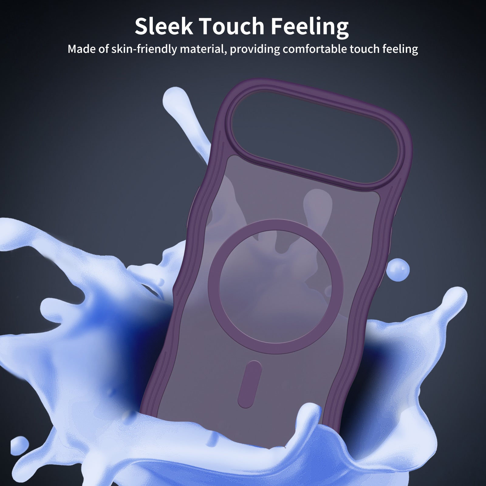 Wave Lines Skin Feeling Two-in-one Magnetic Suction Phone Case