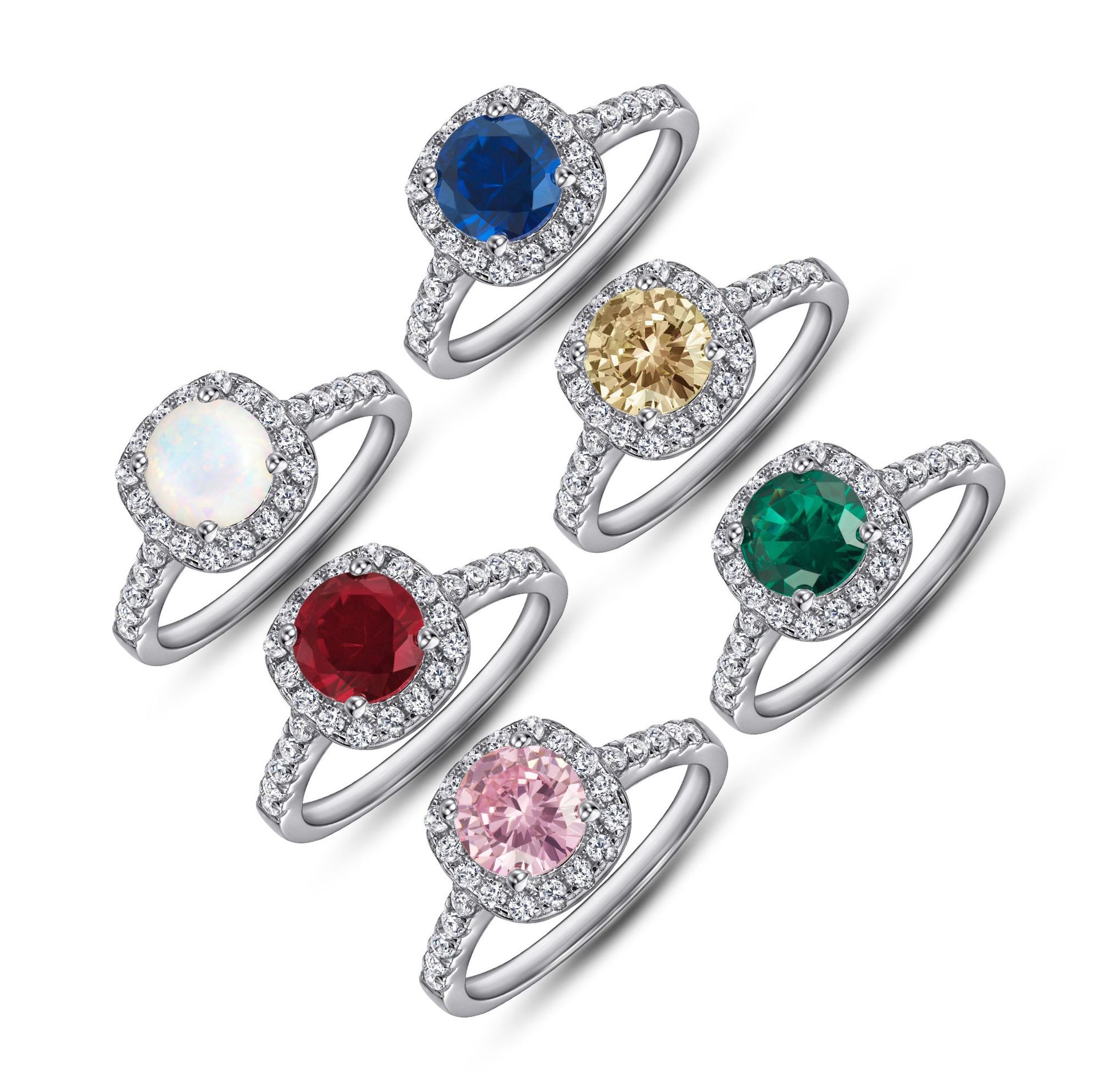 925 Sterling Silver Ring Zircon
