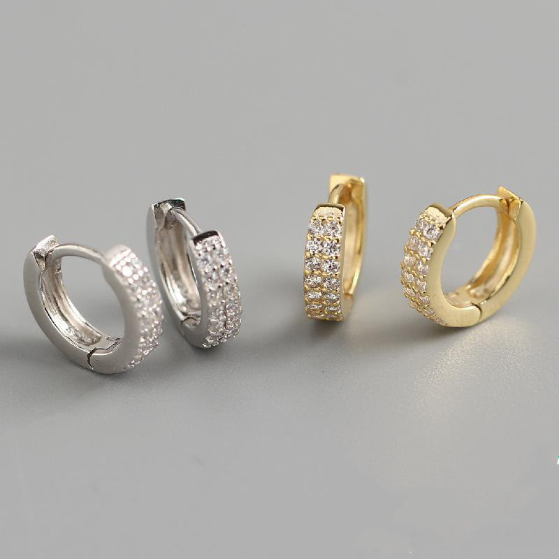 Double row diamond wild ear ring
