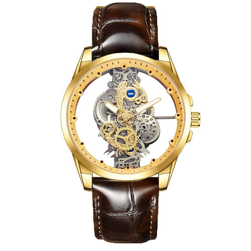 Double-sided Transparent Cutout Automatic Mechanical Watch