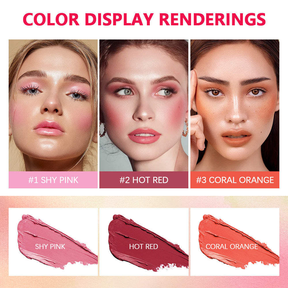 Makeup Apply Blusher Moisturizing