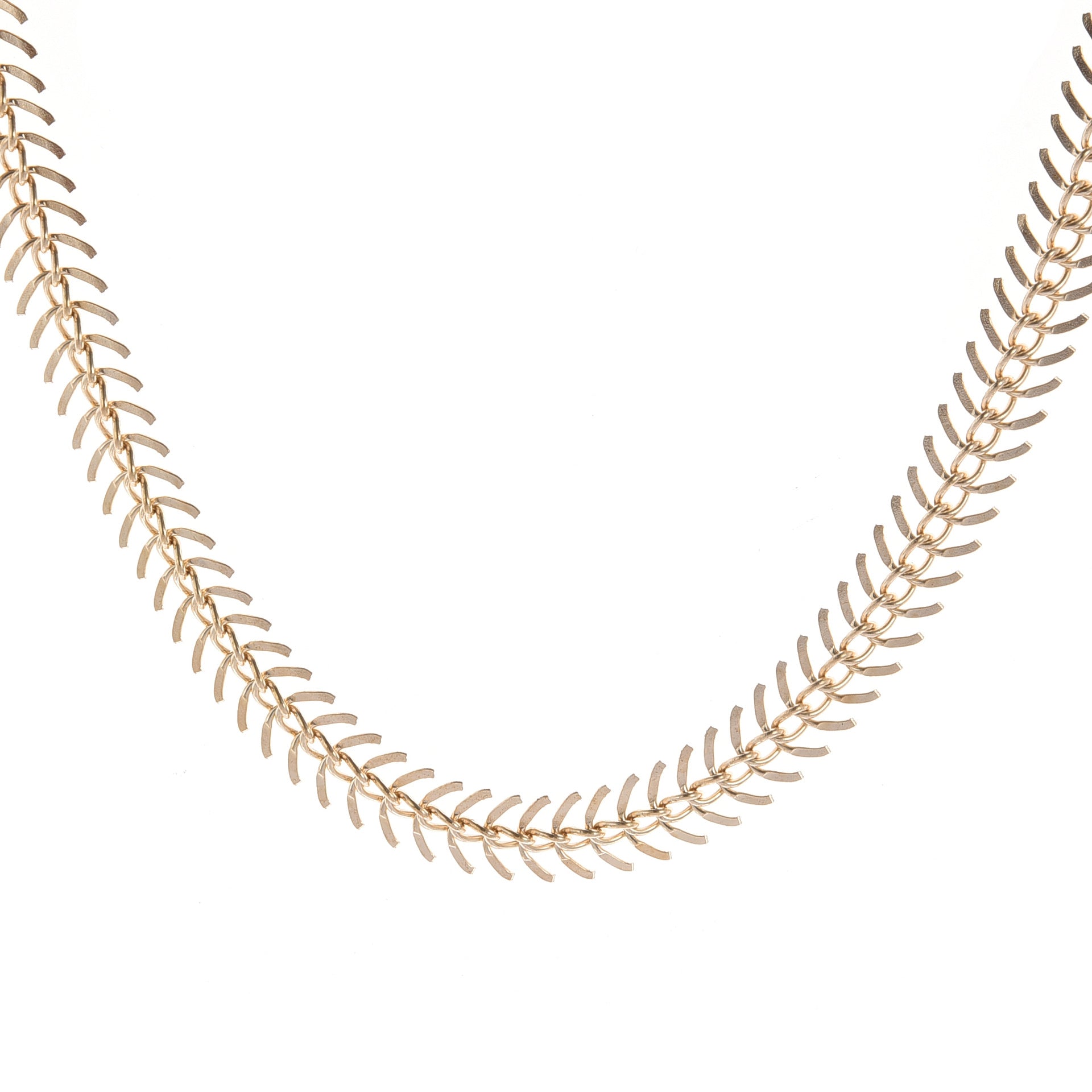 Fishbone Aircraft Chain Necklace Women&