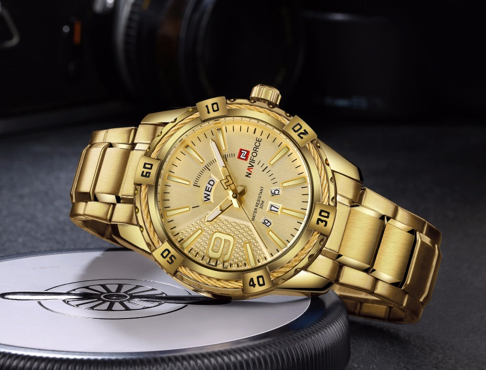 Waterproof quartz watch men&