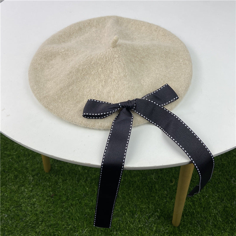 Ladies autumn and winter bud painter hat