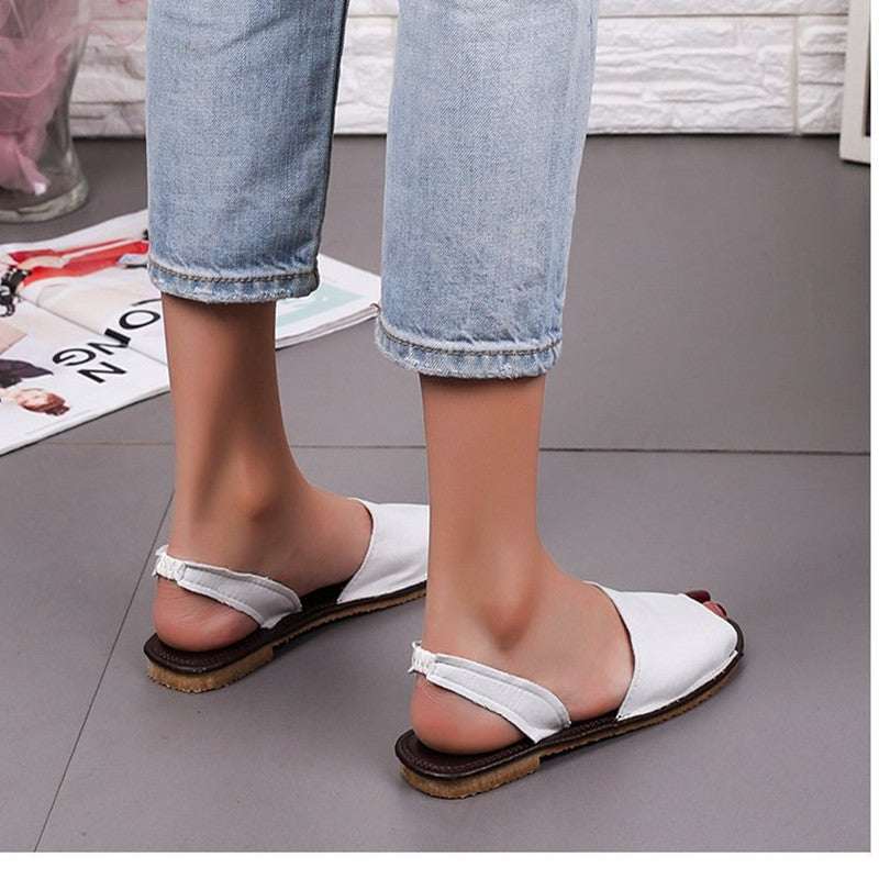 Fish mouth sandals women