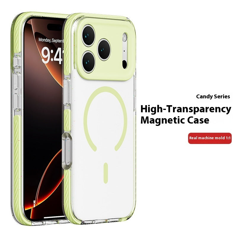 Three-in-one Drop-resistant Transparent Protective Case