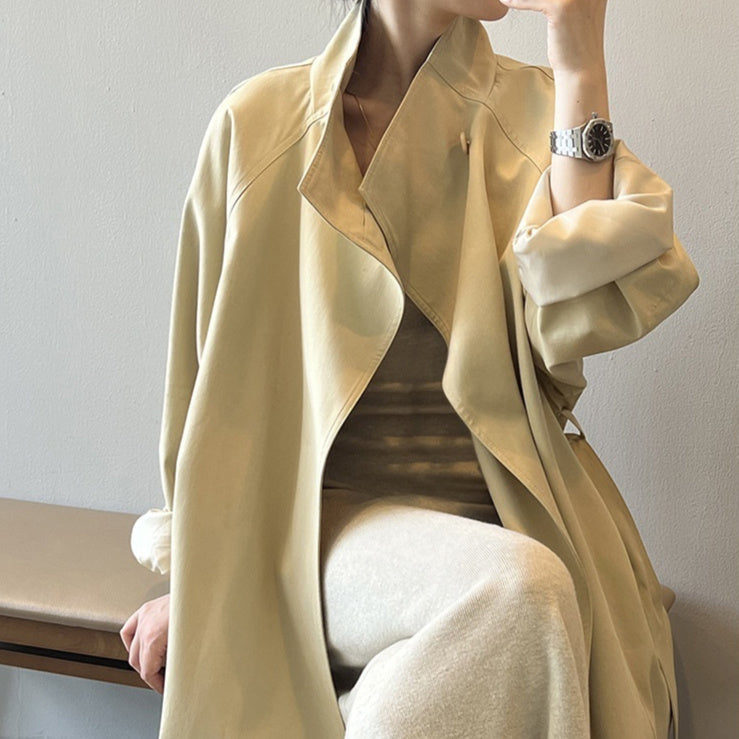 Retro Mid-length Windbreaker Women&