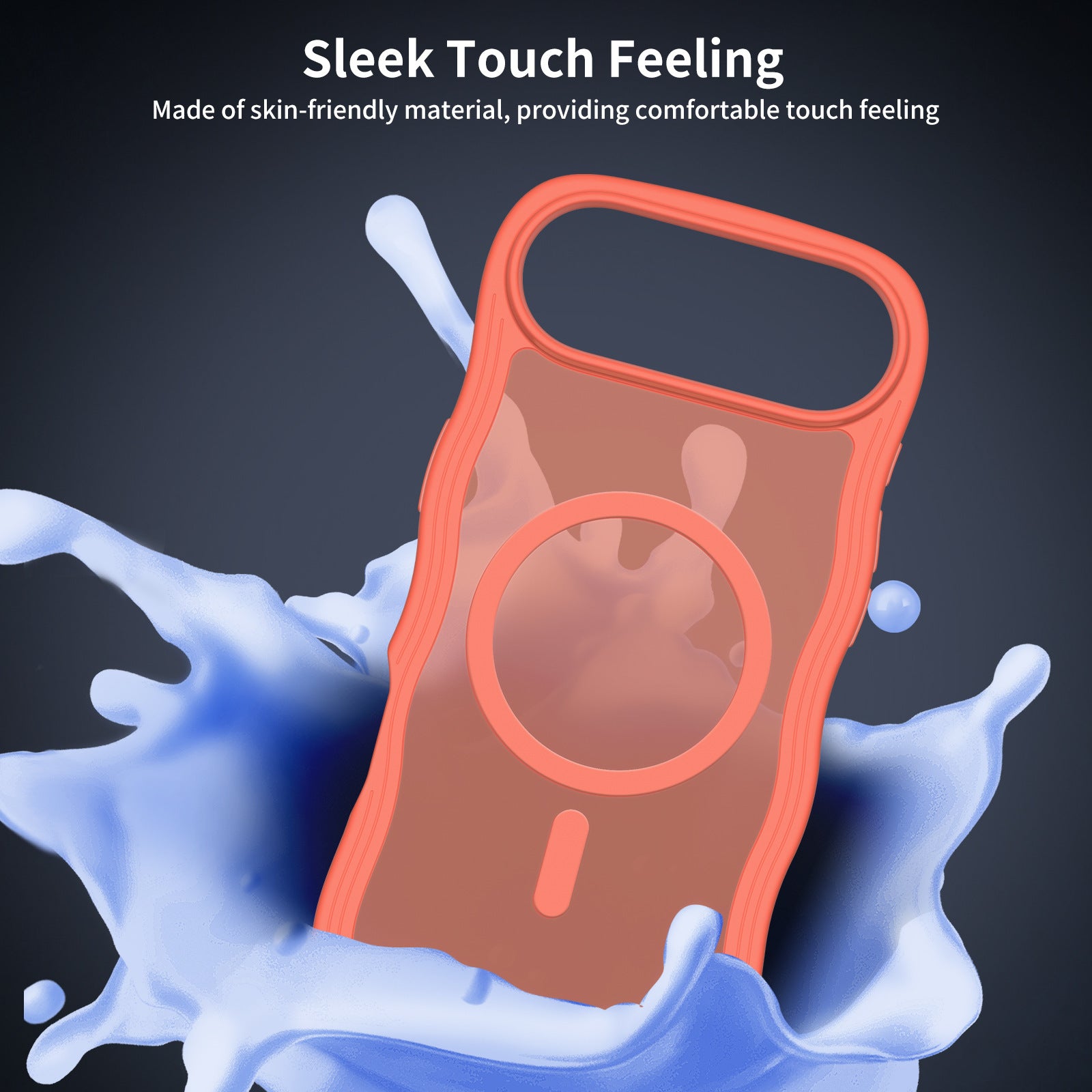 Wave Lines Skin Feeling Two-in-one Magnetic Suction Phone Case