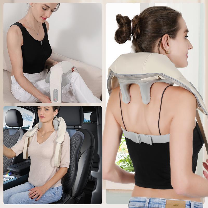 Rechargeable Shiatsu Neck Massager For Relieve Neck Pain And Relax Neck, Home And Car Holiday Gift