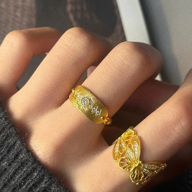 Ancient Faralis Hexagram Point Diamond Ring