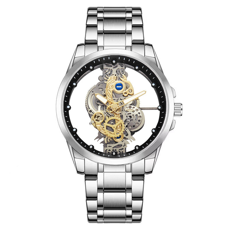 Double-sided Transparent Cutout Automatic Mechanical Watch