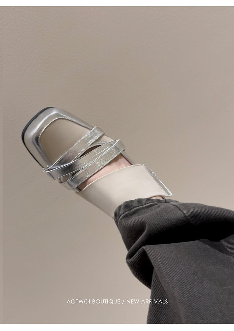 Genuine Leather Ballet Flats For Women, Premium Niche Design, Fashionable Sporty Casual Pumps With Low-Cut Upper