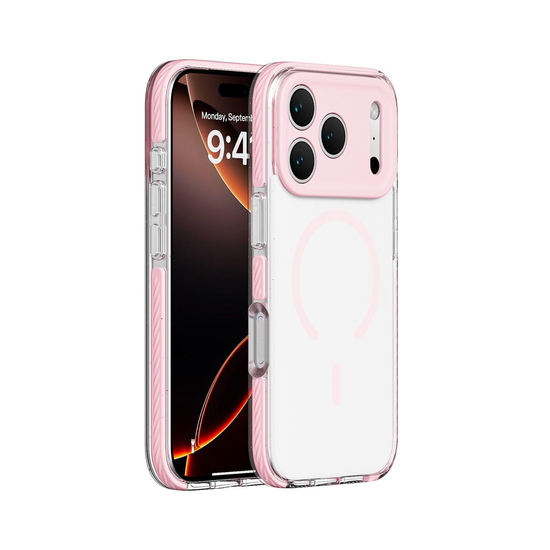Three-in-one Drop-resistant Transparent Protective Case