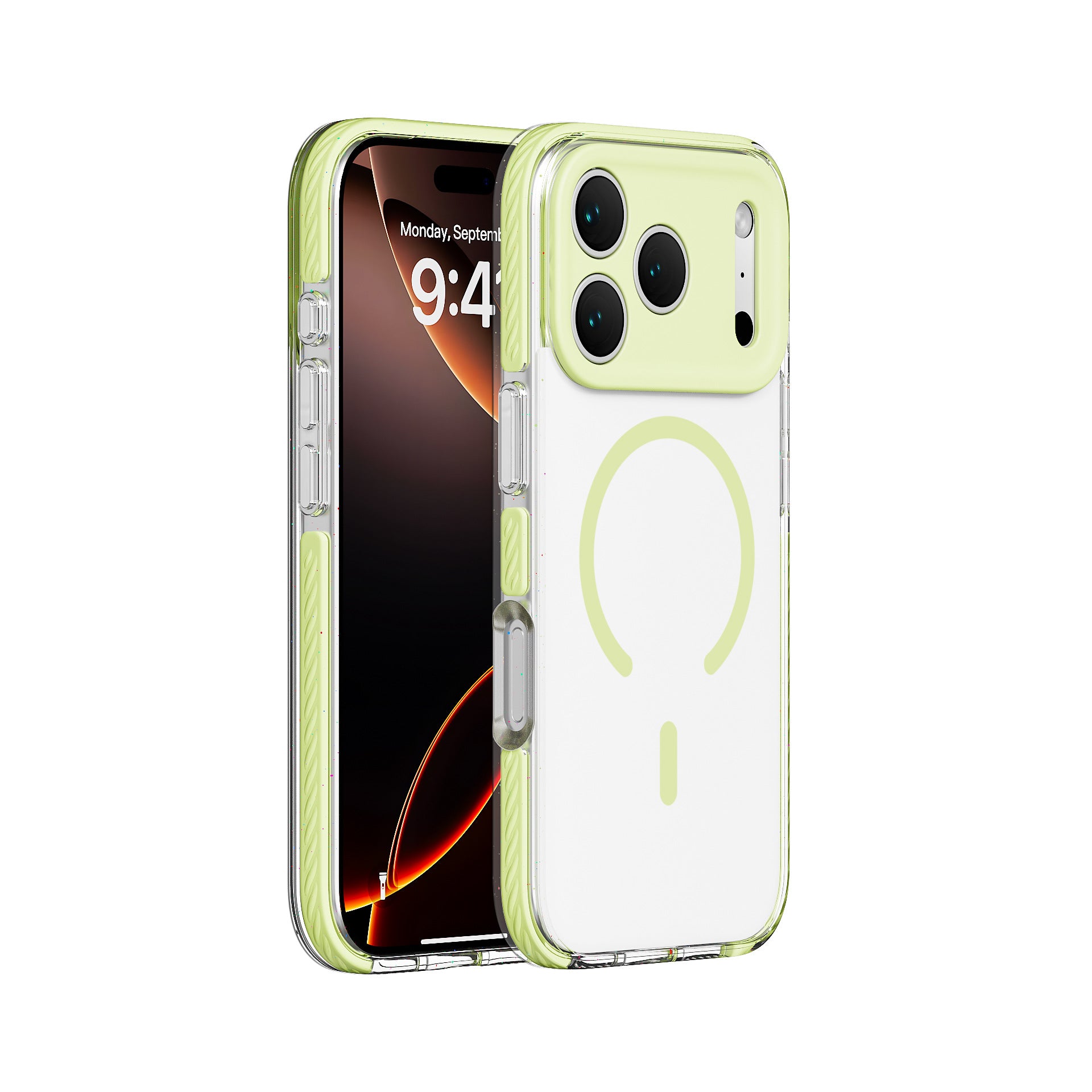 Three-in-one Drop-resistant Transparent Protective Case