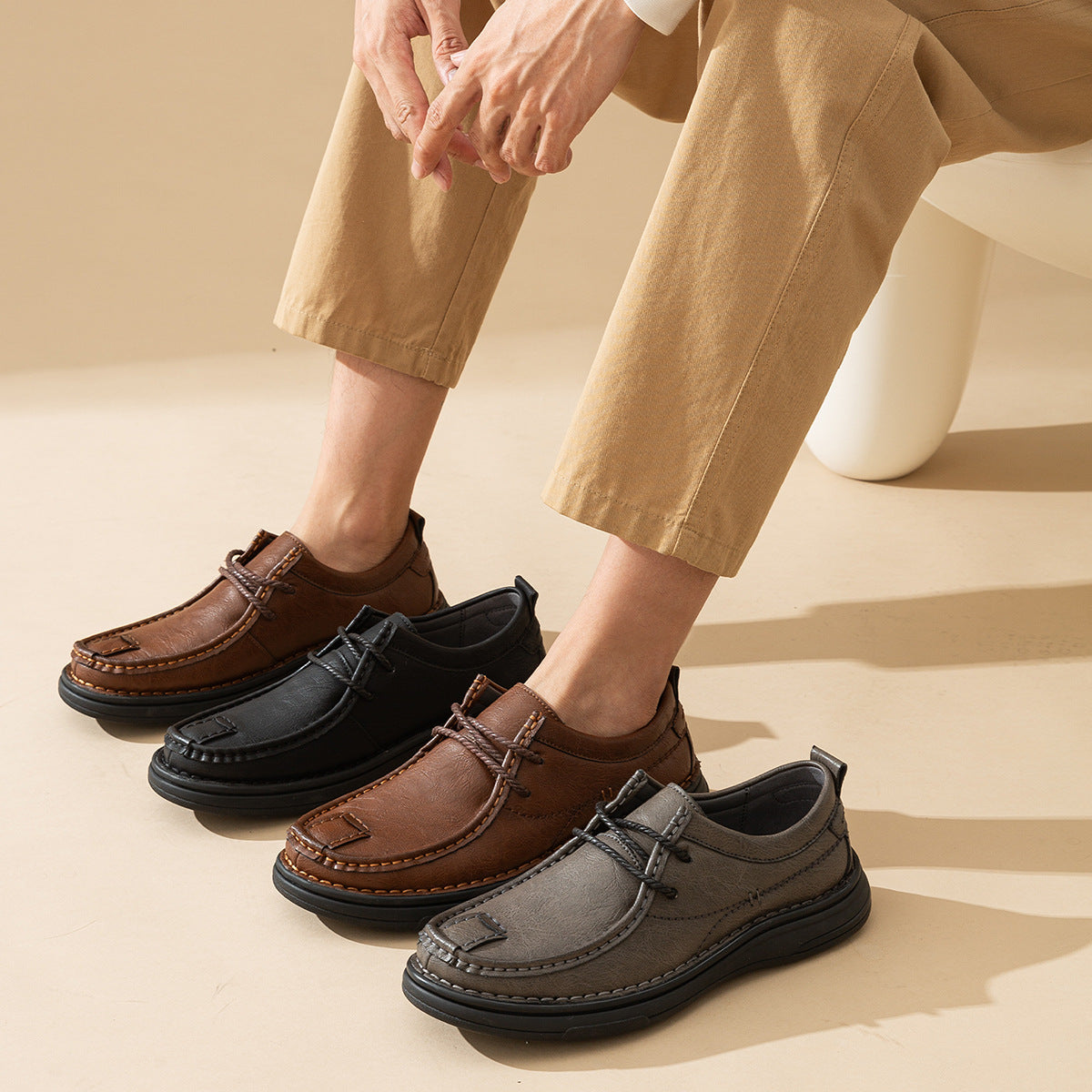 Business Casual Shoes Formal Wear Soft Bottom Lace Up Low Top