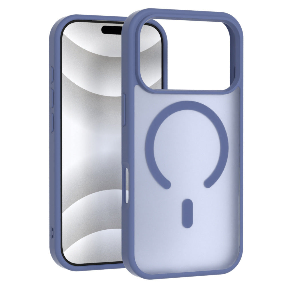 Skin-sensitive Magnetic Phone Case Frosted Translucent Drop-resistant Protective Cover