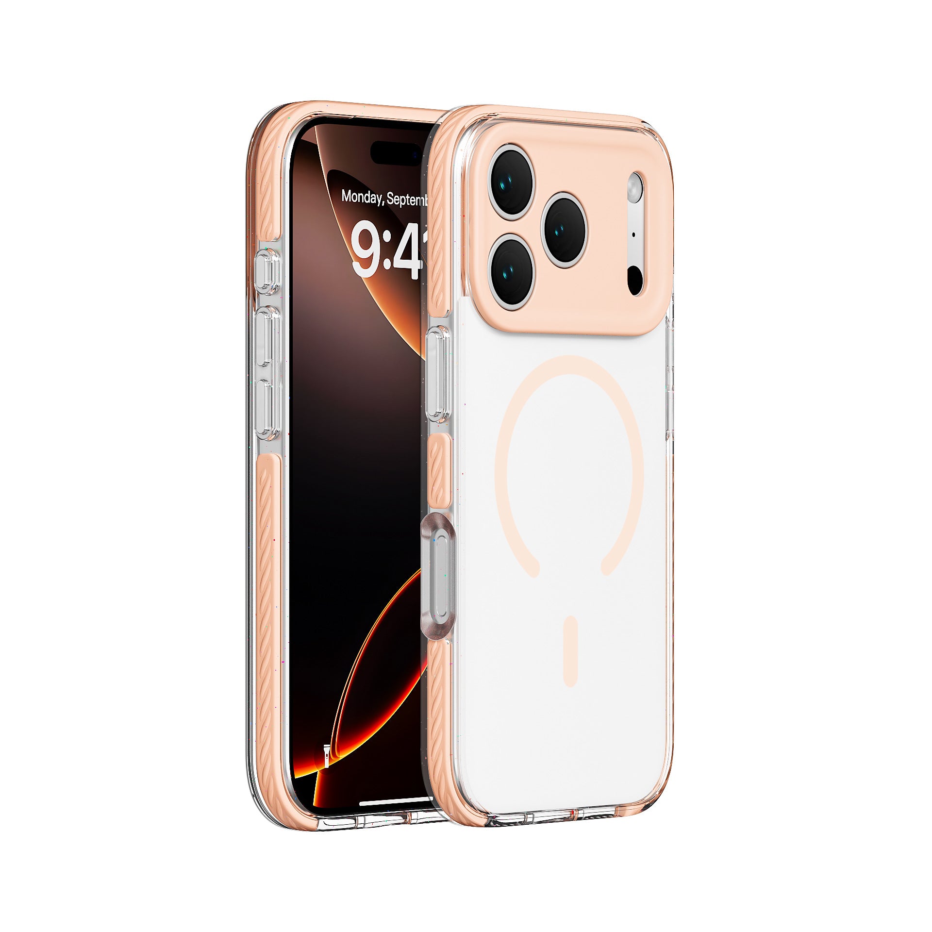 Three-in-one Drop-resistant Transparent Protective Case